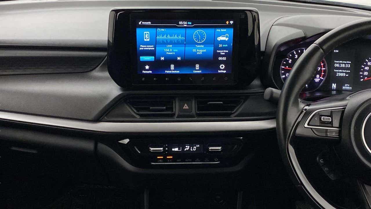 Dashboard and infotainment system of a Maruti Suzuki Swift