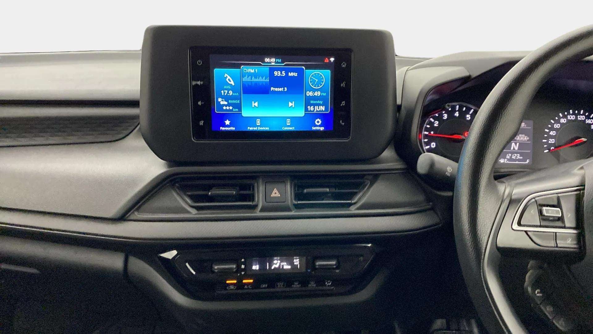 Dashboard view of a Maruti Suzuki Swift