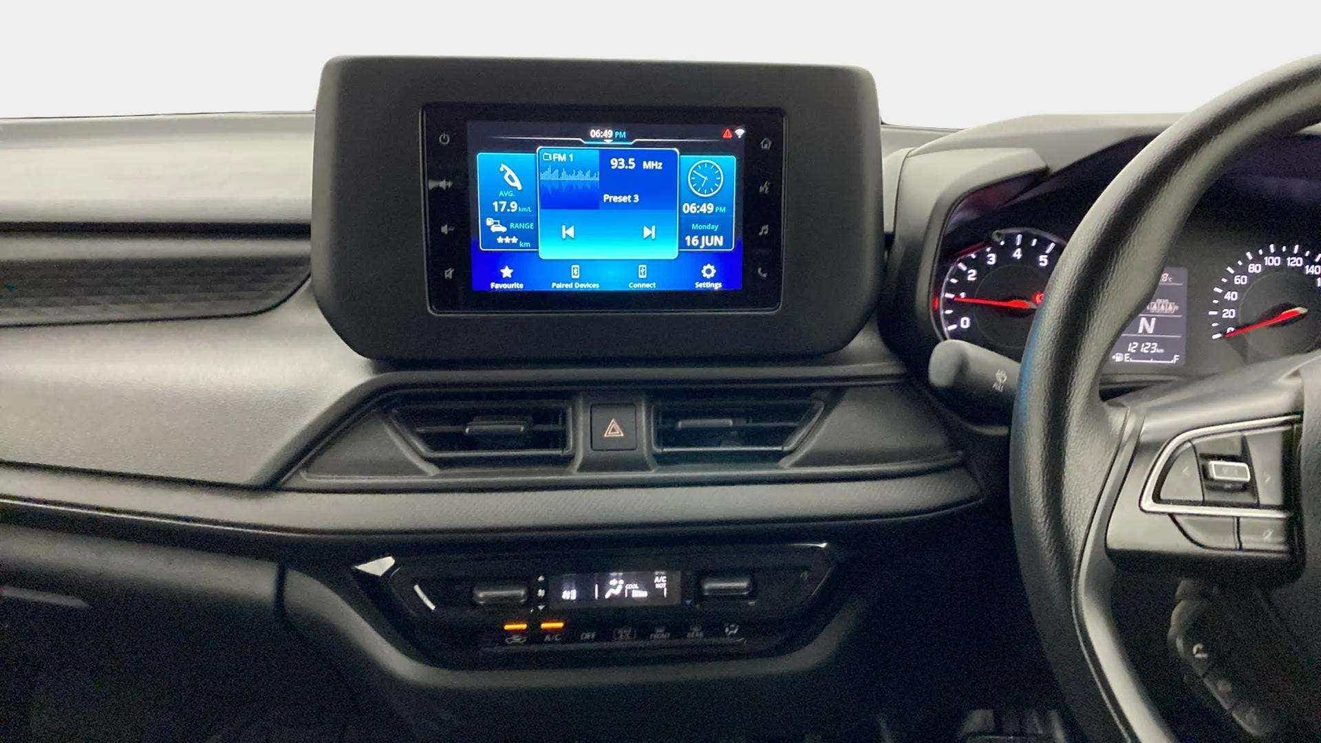 Dashboard view of a Maruti Suzuki Swift