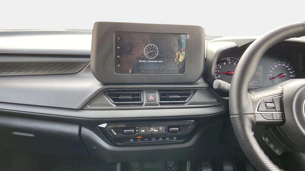 Dashboard and infotainment system of a Maruti Suzuki Swift