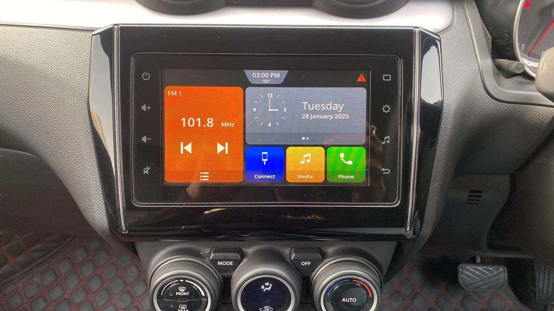 Infotainment system of a Maruti Suzuki Swift 2021 - 2023