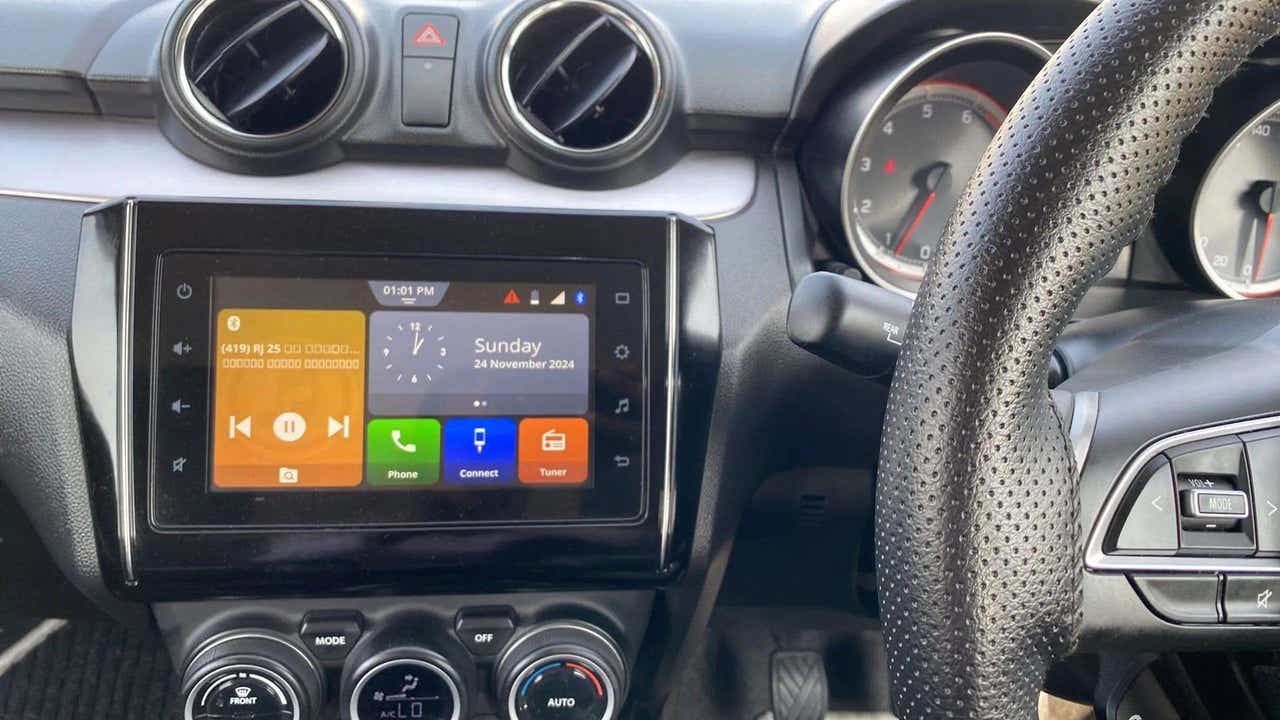 Dashboard view of a Maruti Suzuki Swift