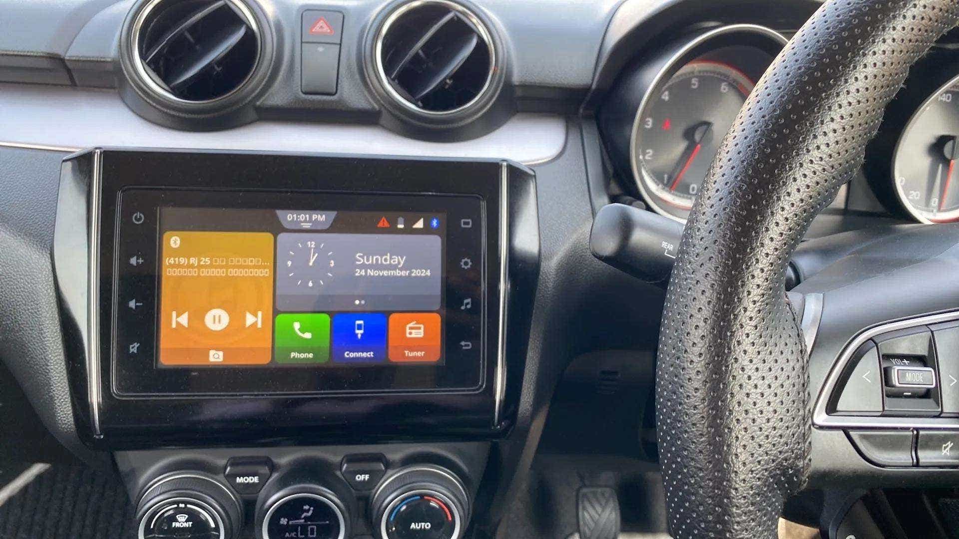 Dashboard view of a Maruti Suzuki Swift