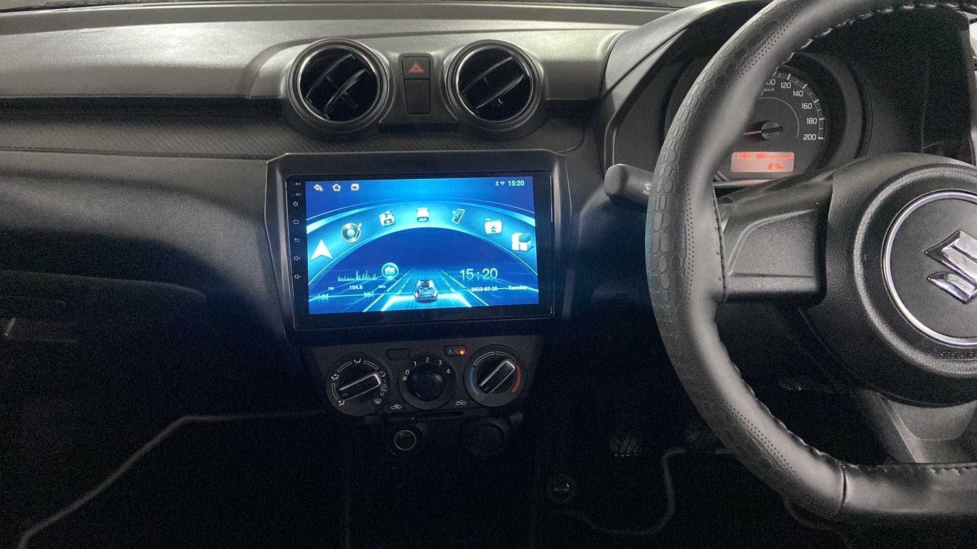 Interior dashboard view of a Maruti Suzuki Swift 2021 - 2023