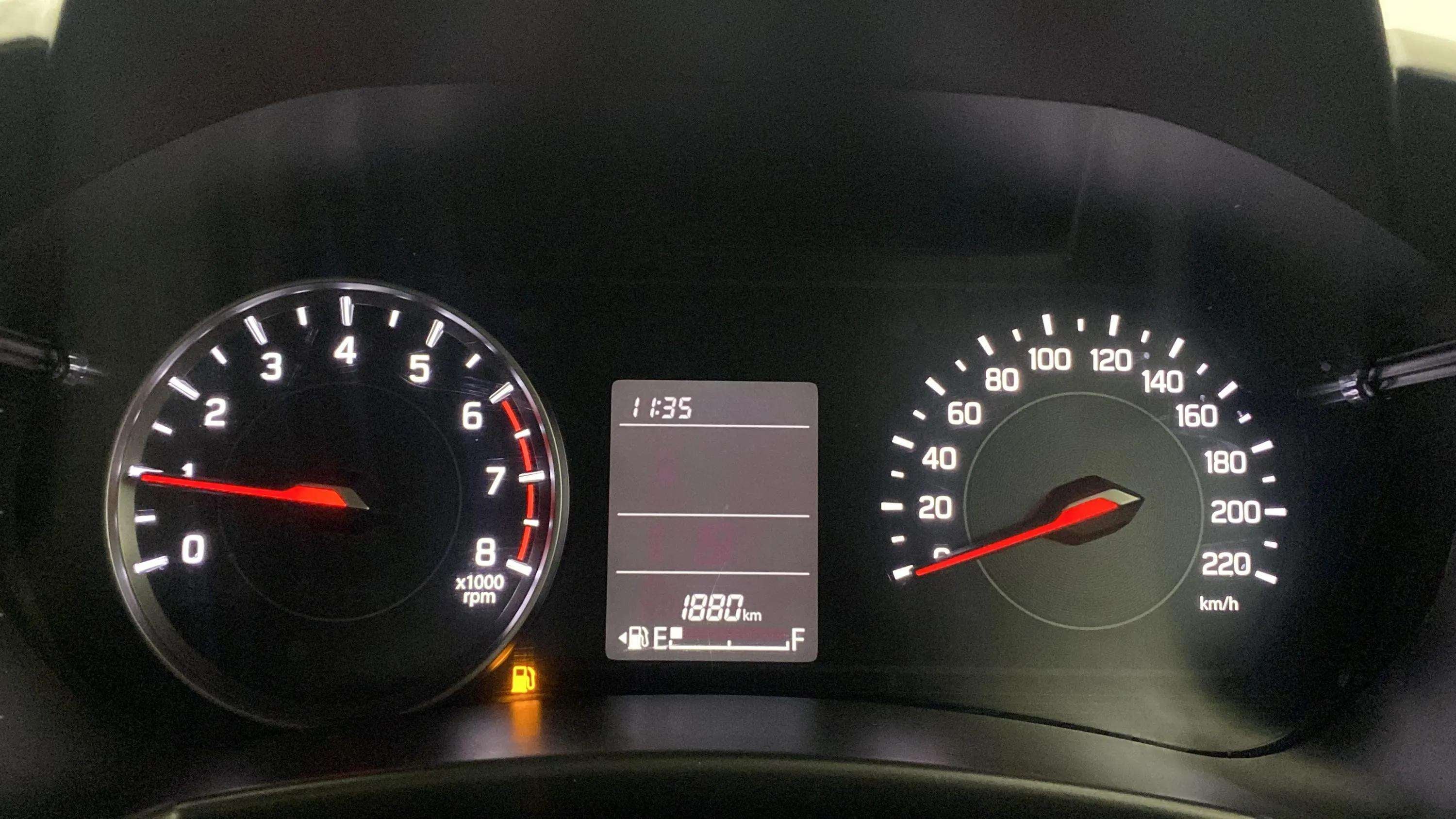 Instrument cluster of a Maruti Suzuki Swift