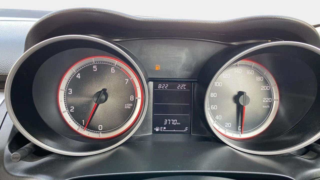 Instrument cluster view of a Maruti Suzuki Swift
