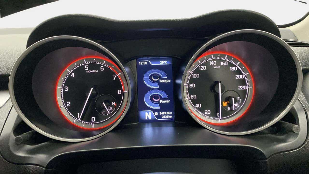 Instrument cluster of a Maruti Suzuki Swift