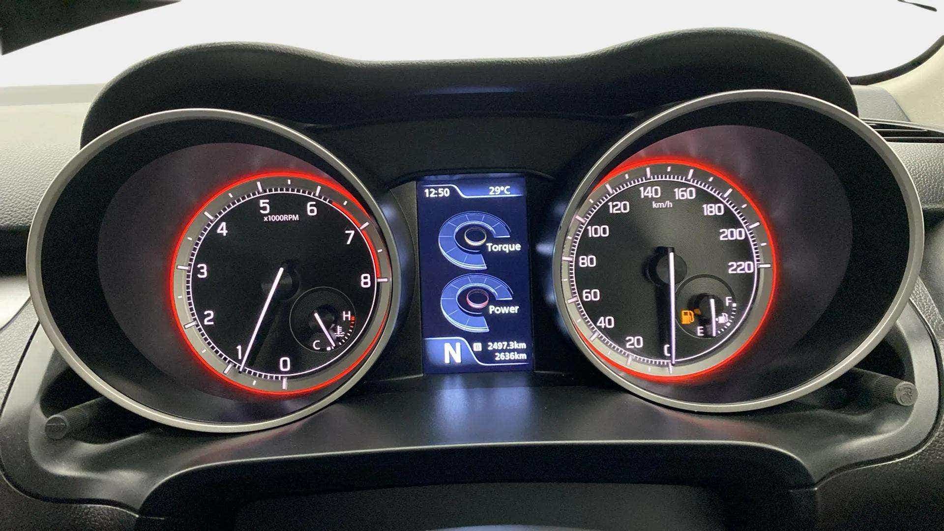Instrument cluster of a Maruti Suzuki Swift
