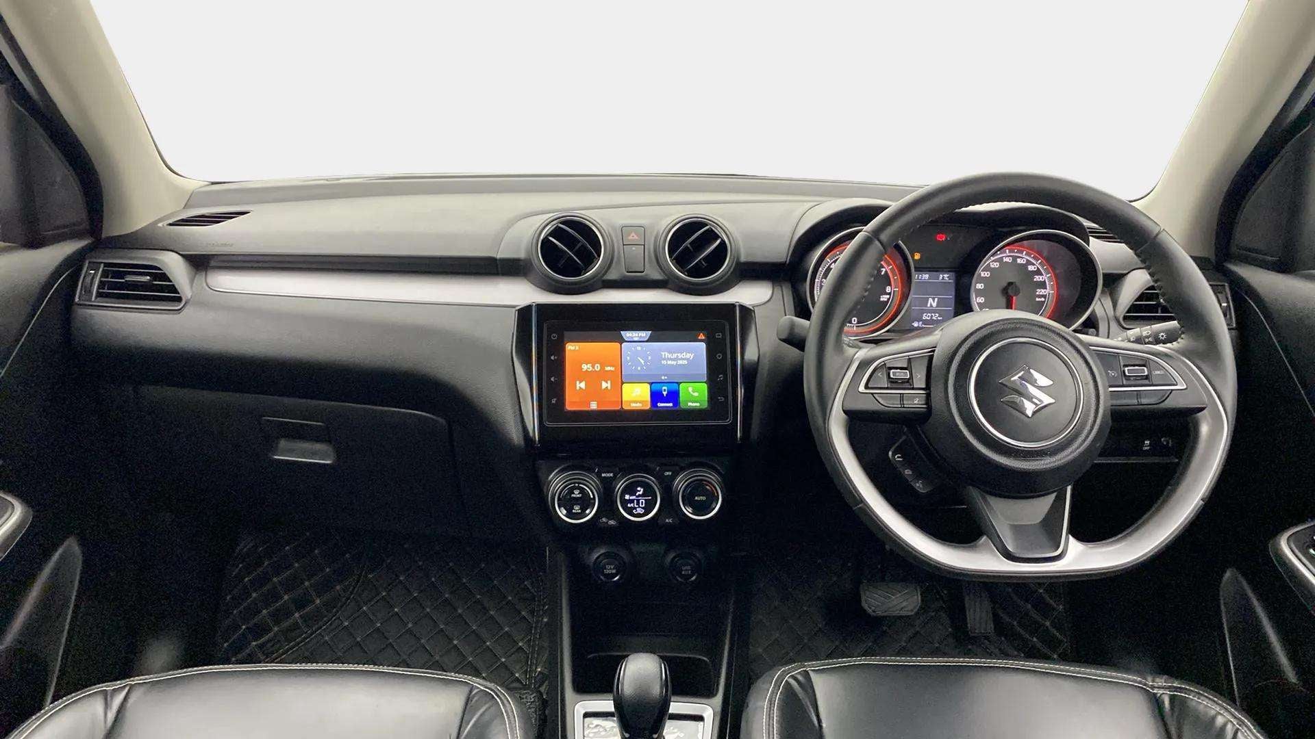 Dashboard view of a Maruti Suzuki Swift