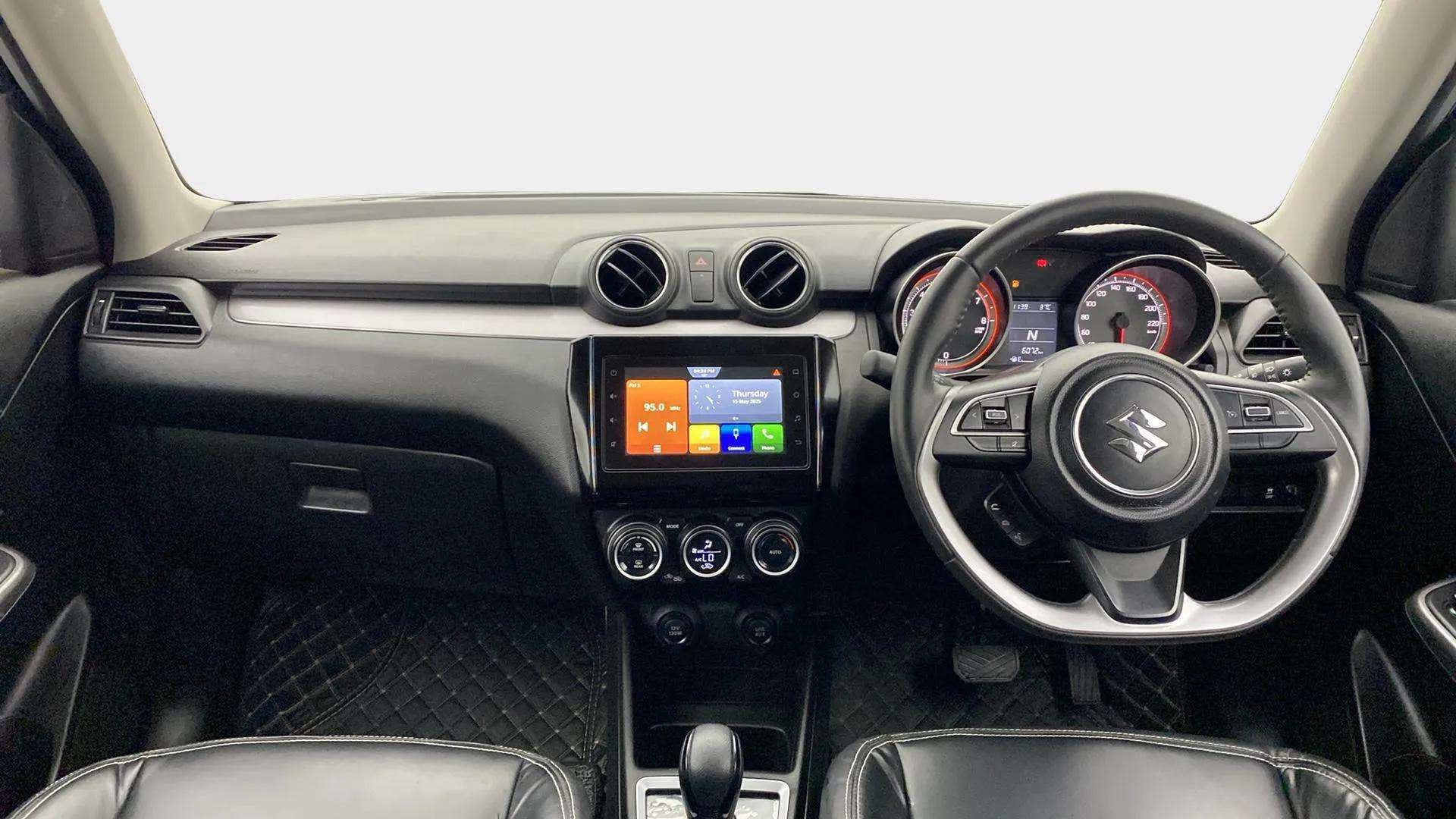Dashboard view of a Maruti Suzuki Swift