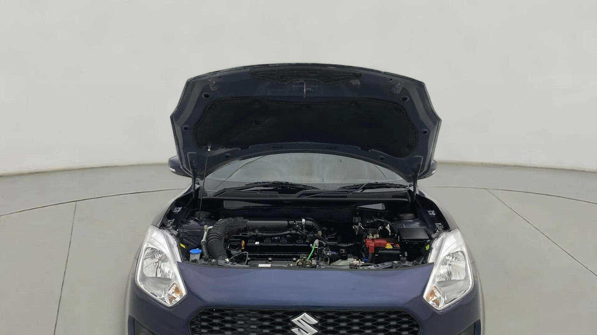 Engine bay view of a Maruti Suzuki Swift