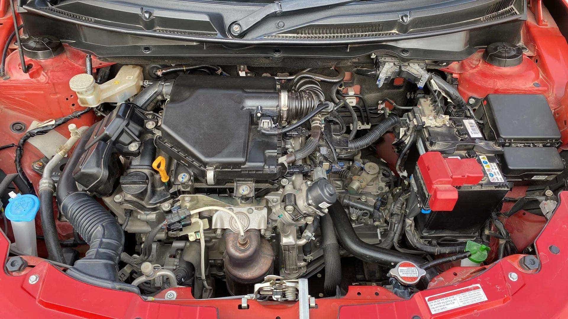 Engine bay view of a Maruti Suzuki Swift