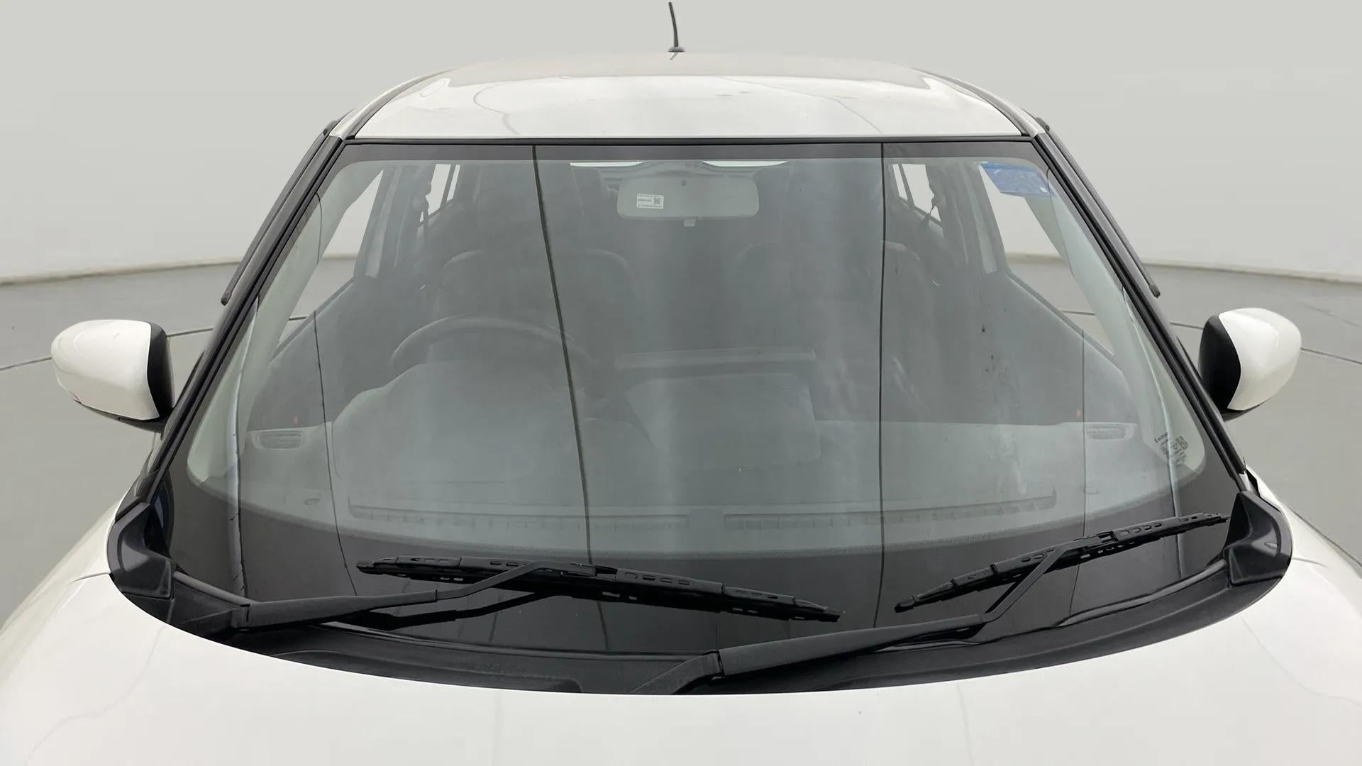 Front windshield view of a Maruti Suzuki Swift