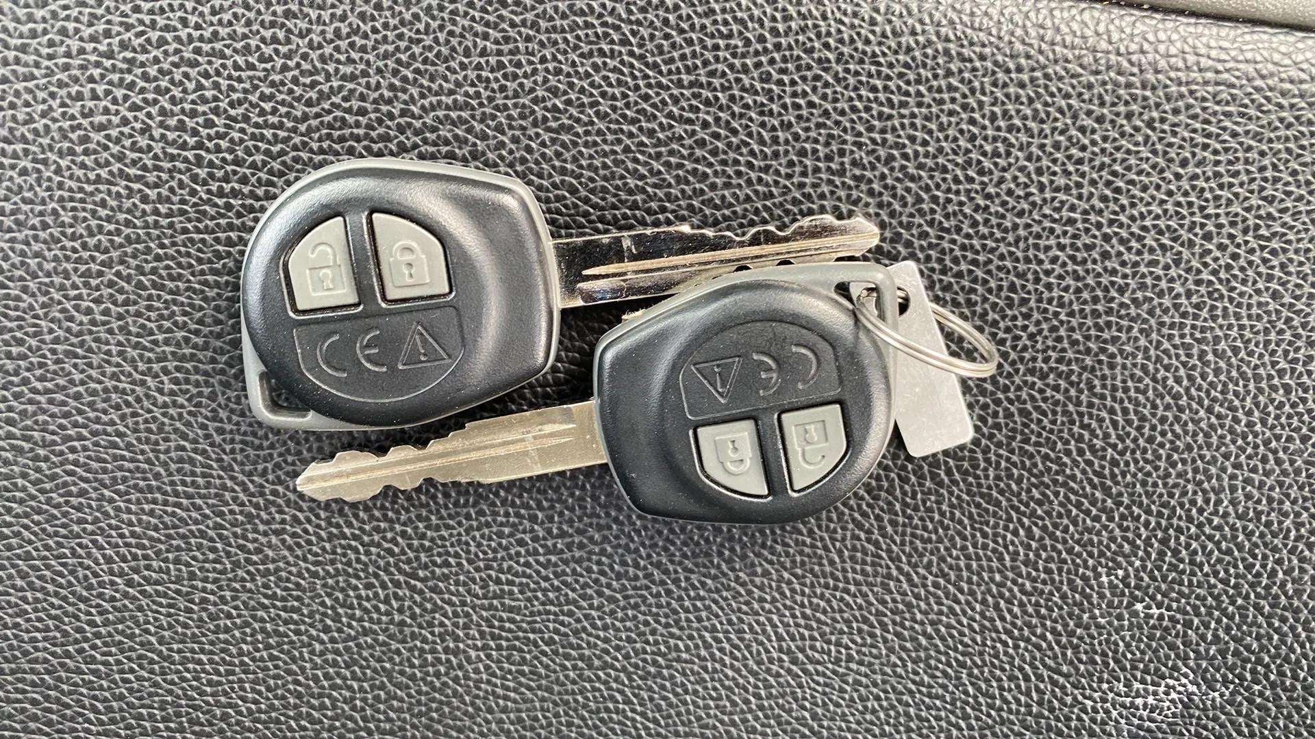 Close-up of car keys for a Maruti Suzuki Swift