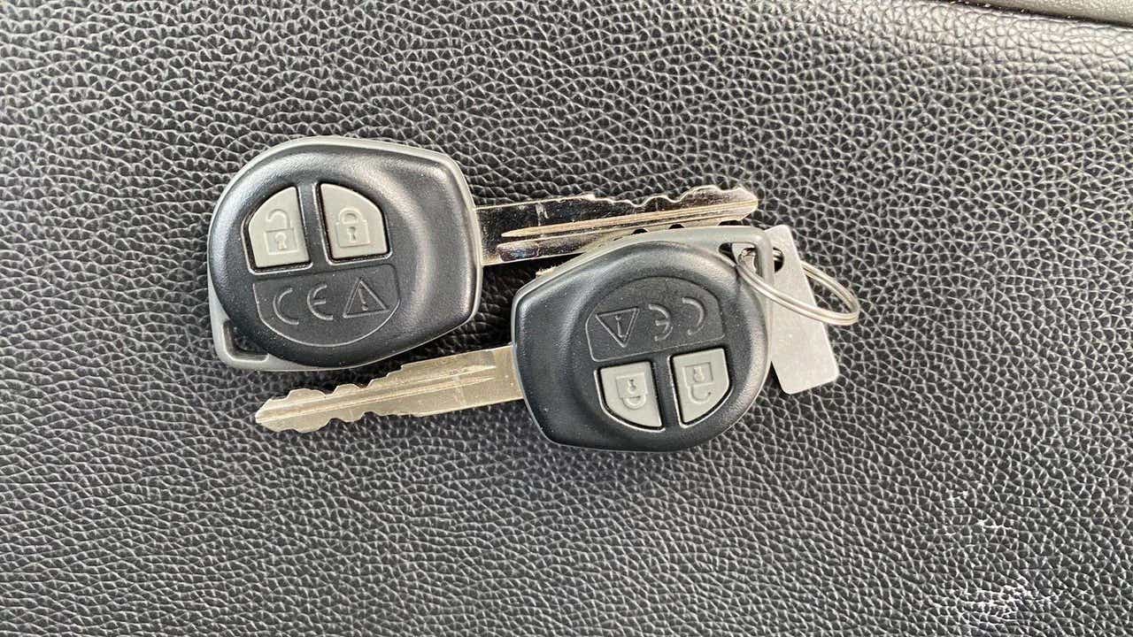 Close-up of car keys for a Maruti Suzuki Swift