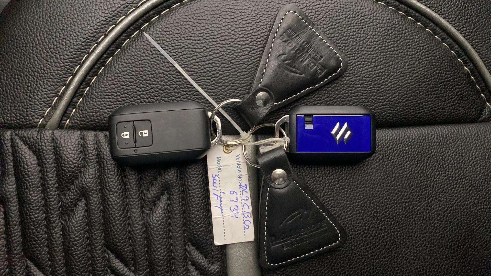 Key fob close-up of a Maruti Suzuki Swift