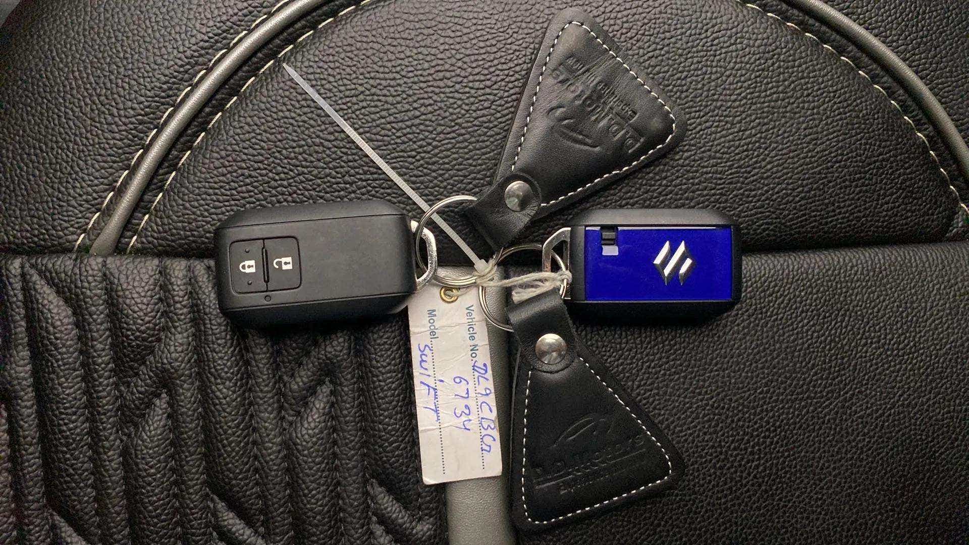 Key fob close-up of a Maruti Suzuki Swift