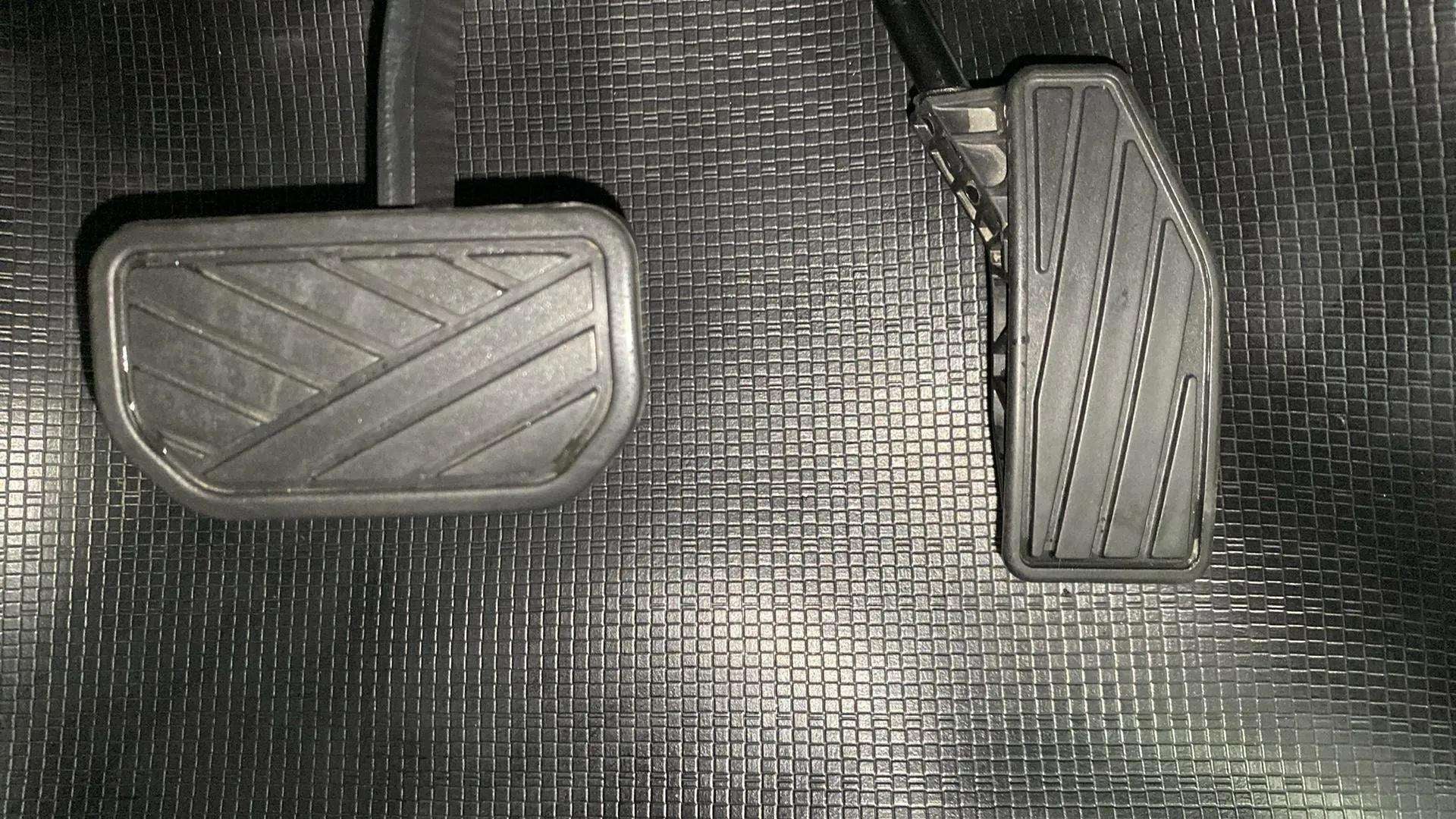 Close-up of car pedals of a Maruti Suzuki Swift