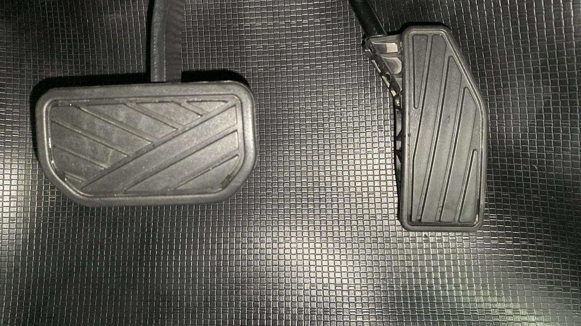 Close-up of car pedals of a Maruti Suzuki Swift