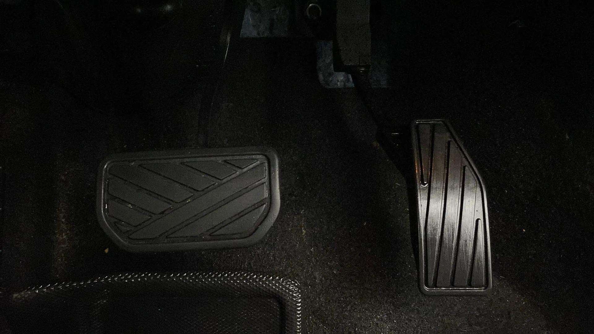 Foot pedals area of a Maruti Suzuki Swift