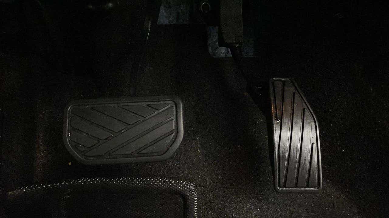 Foot pedals area of a Maruti Suzuki Swift