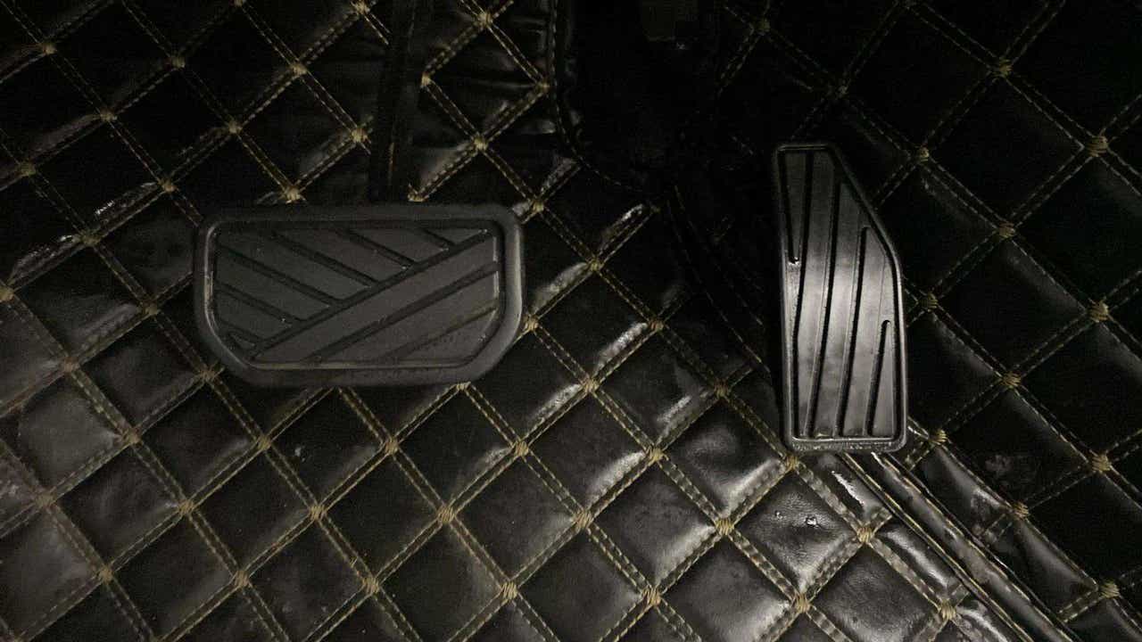 Foot pedals view of a Maruti Suzuki Swift
