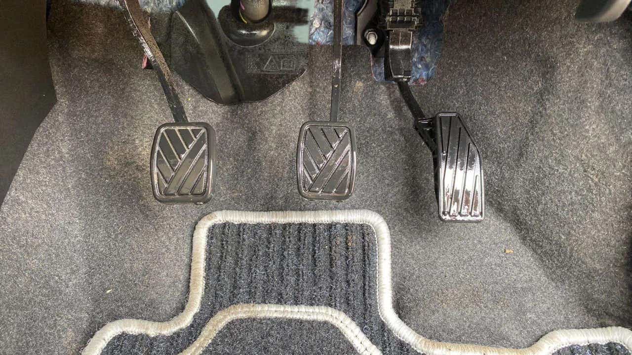 Foot pedals of a Maruti Suzuki Swift