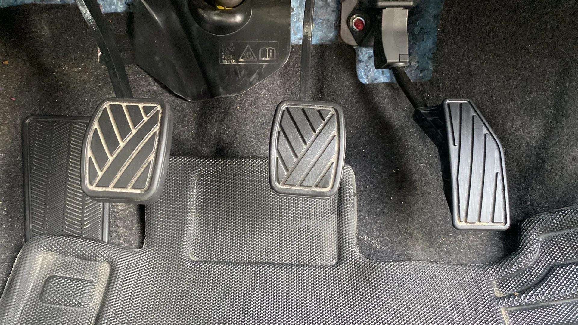Foot pedals of a Maruti Suzuki Swift