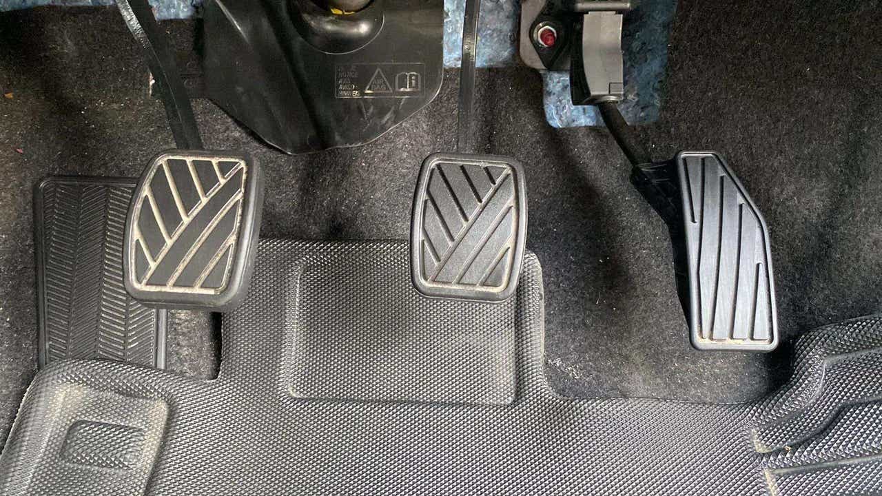 Foot pedals of a Maruti Suzuki Swift