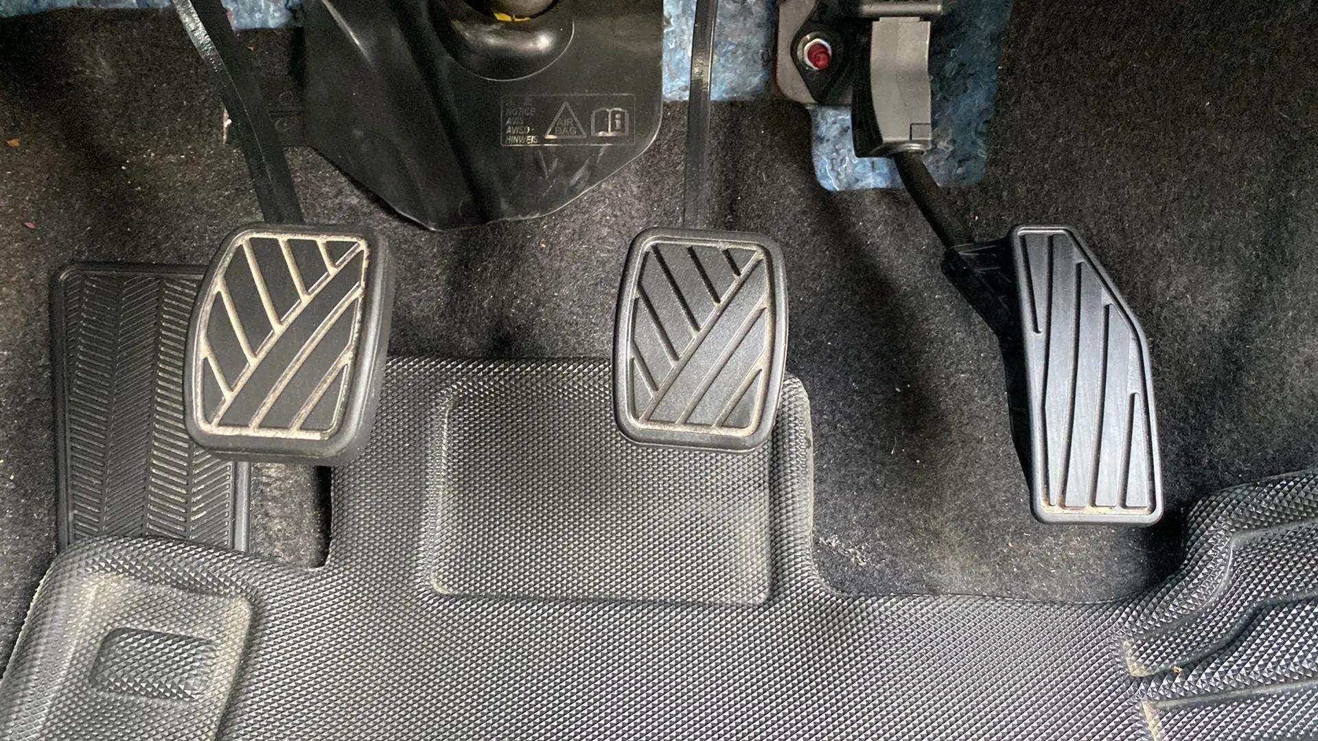 Foot pedals of a Maruti Suzuki Swift
