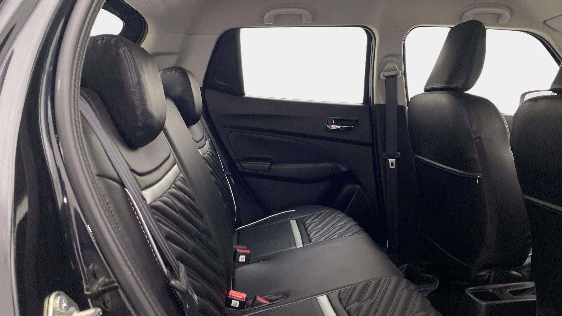 Rear seat interior of a Maruti Suzuki Swift