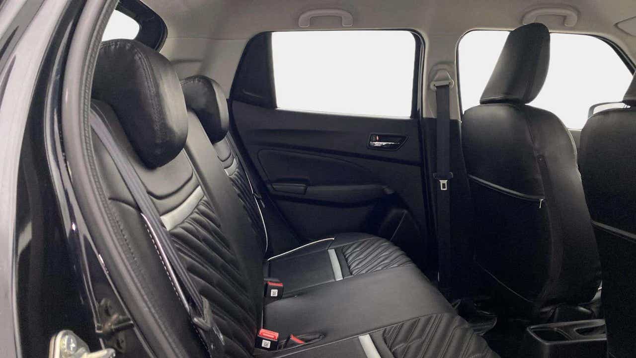 Rear seat interior of a Maruti Suzuki Swift