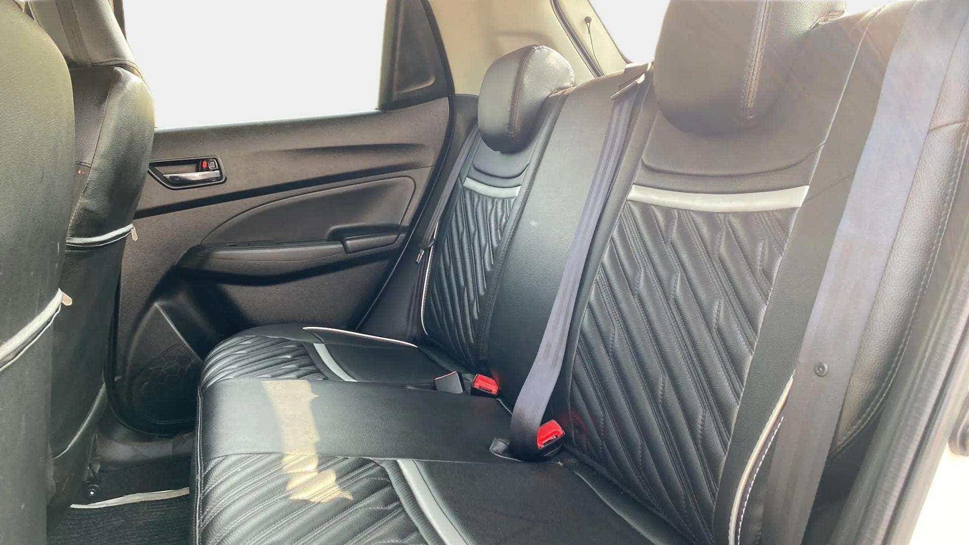 Rear seat view of a Maruti Suzuki Swift