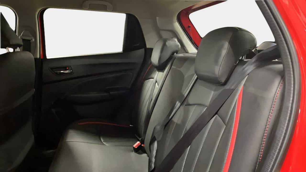 Rear seat interior view of a Maruti Suzuki Swift 2021 - 2023