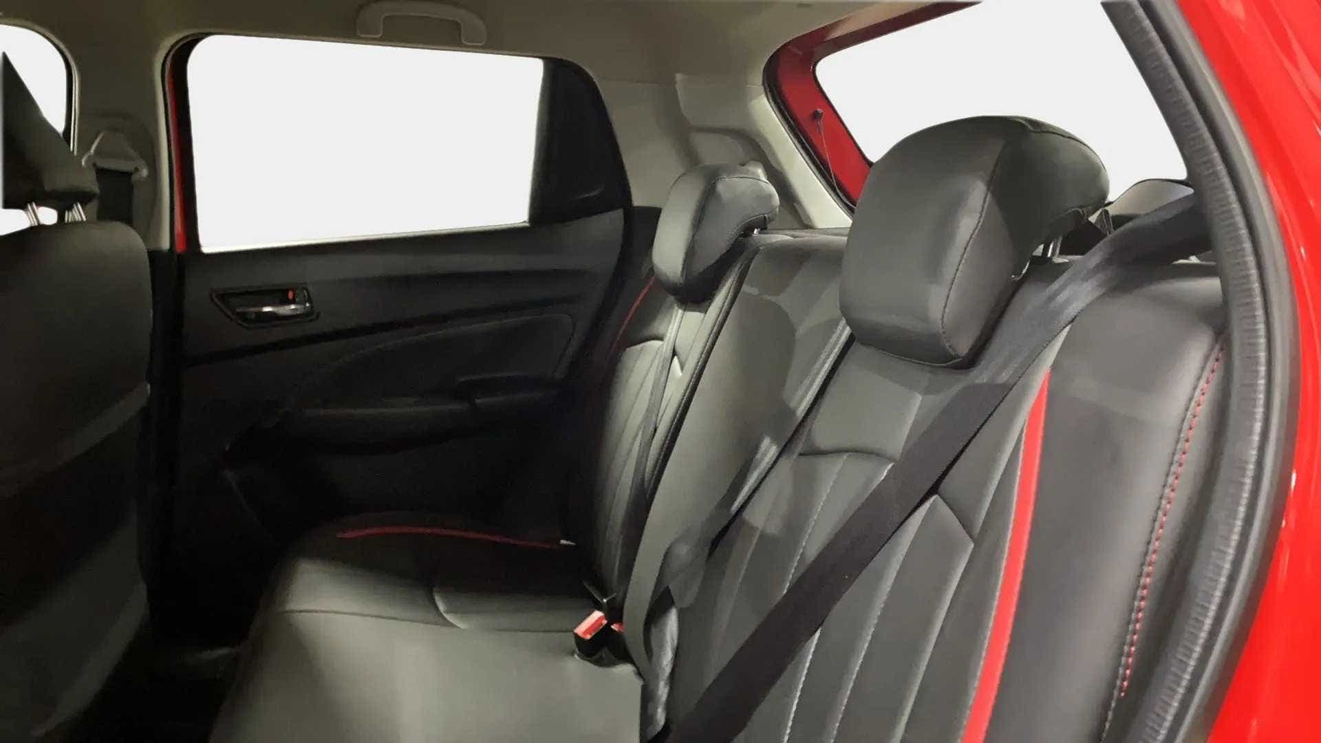 Rear seat interior view of a Maruti Suzuki Swift 2021 - 2023