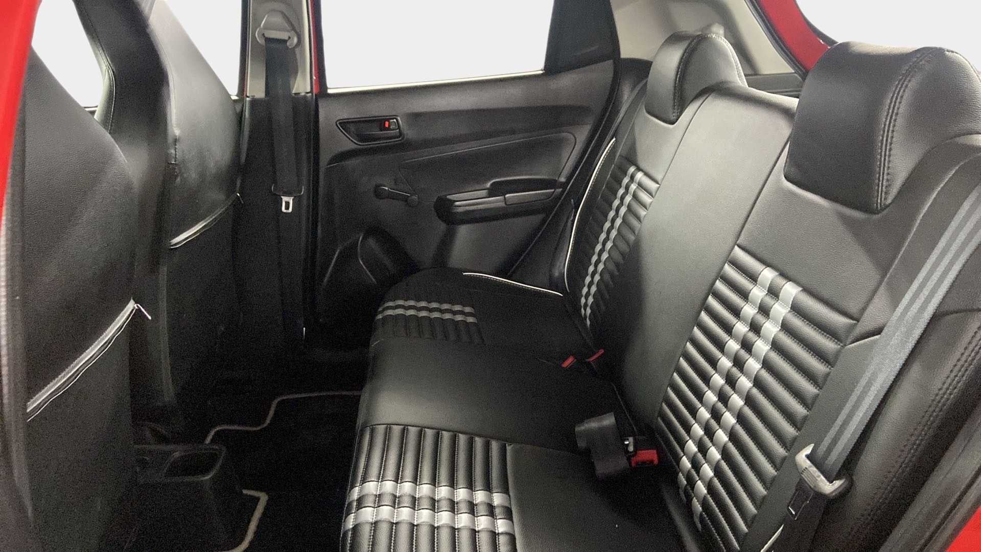 Rear seat view of a Maruti Suzuki Swift 2021 - 2023