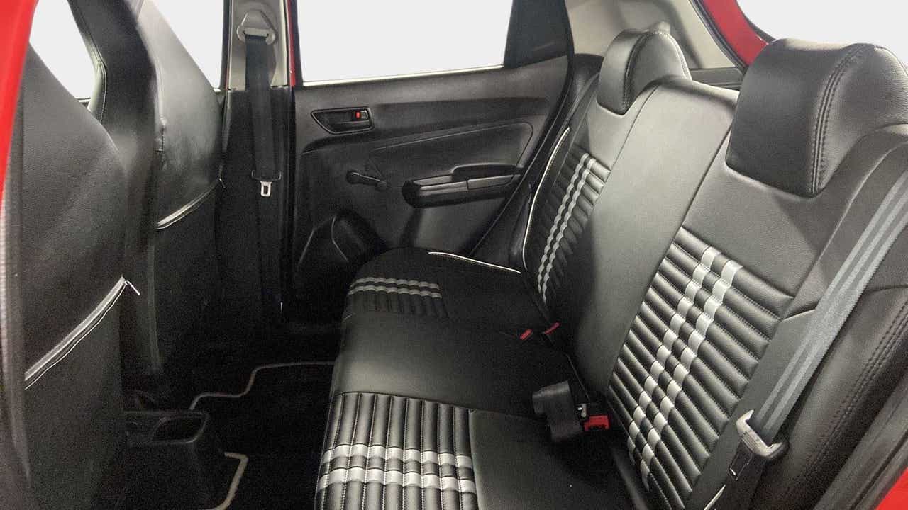 Rear seat view of a Maruti Suzuki Swift 2021 - 2023