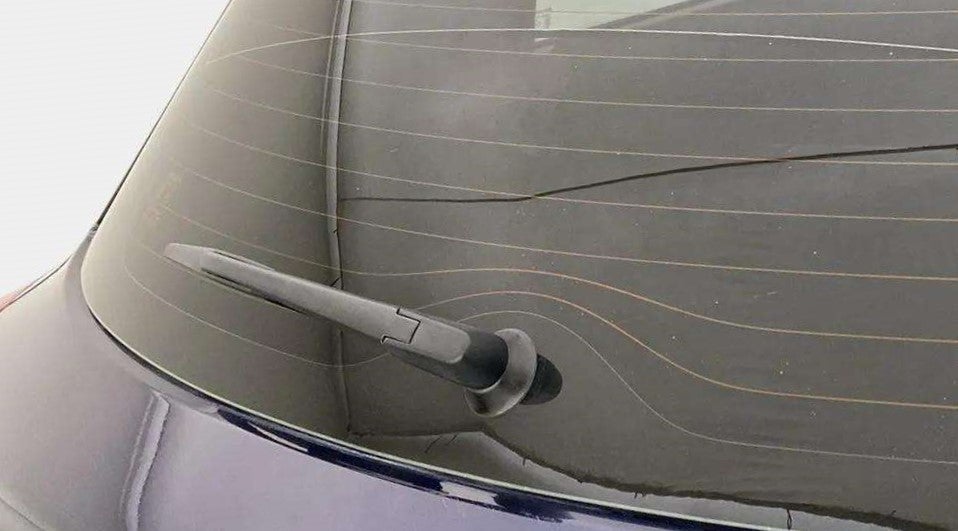 Rear windshield wiper of a Maruti Suzuki Swift