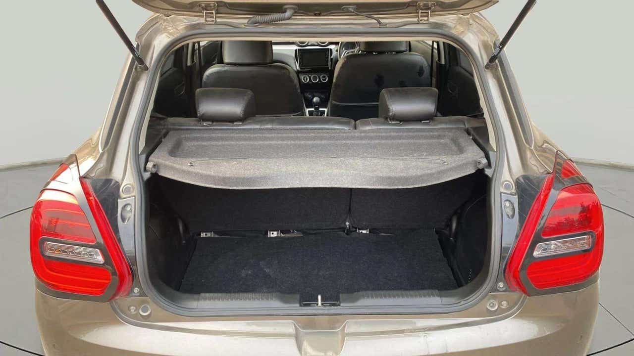 Boot space view of a Maruti Suzuki Swift 2021 - 2023