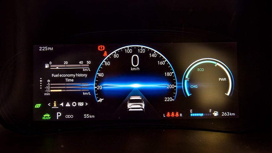 Instrument cluster of a Maruti Suzuki Victoris