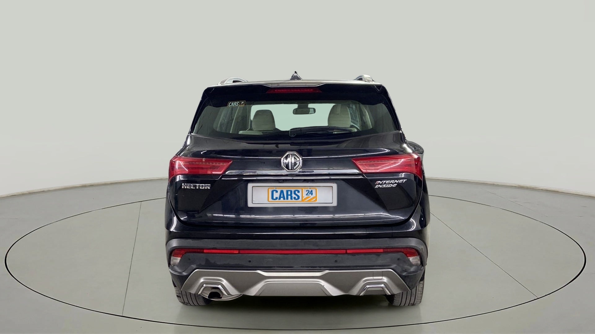 Rear view of a mg hector