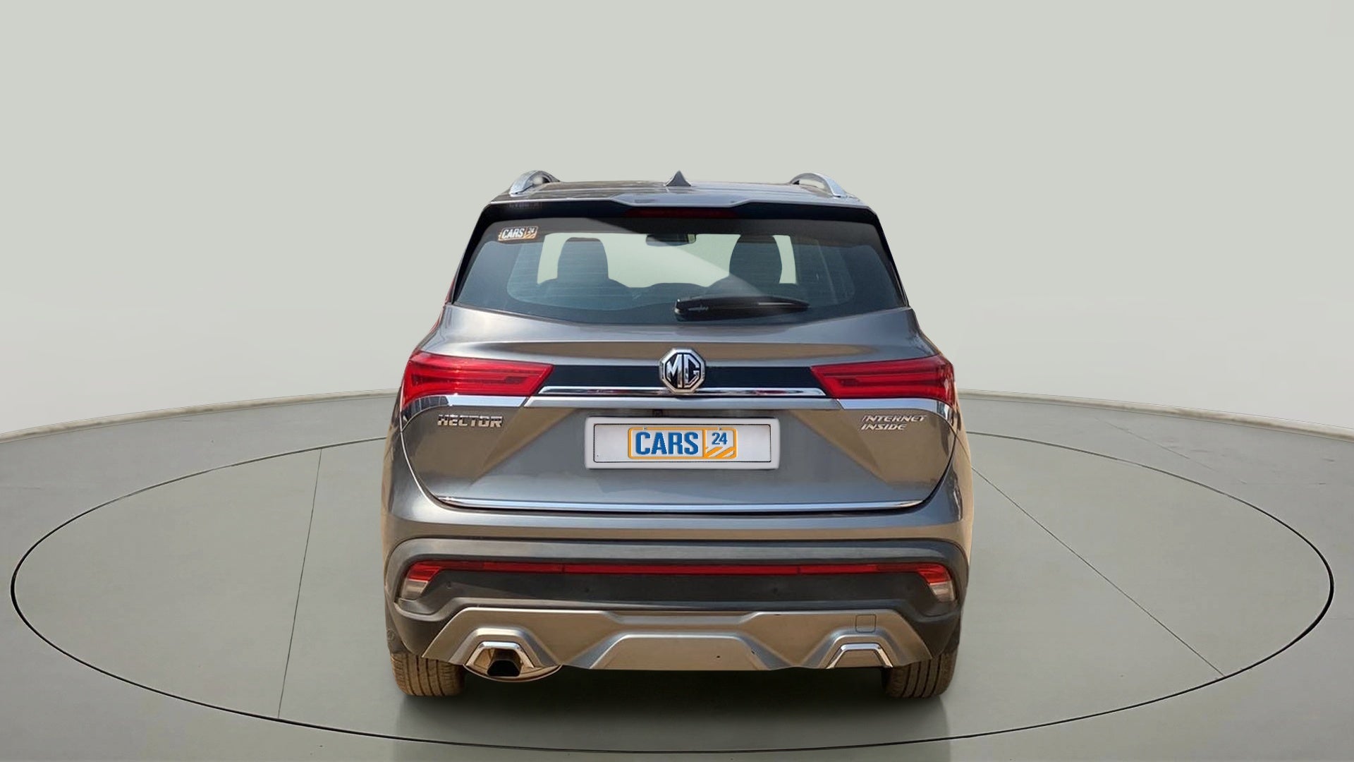 Rear view of a mg hector