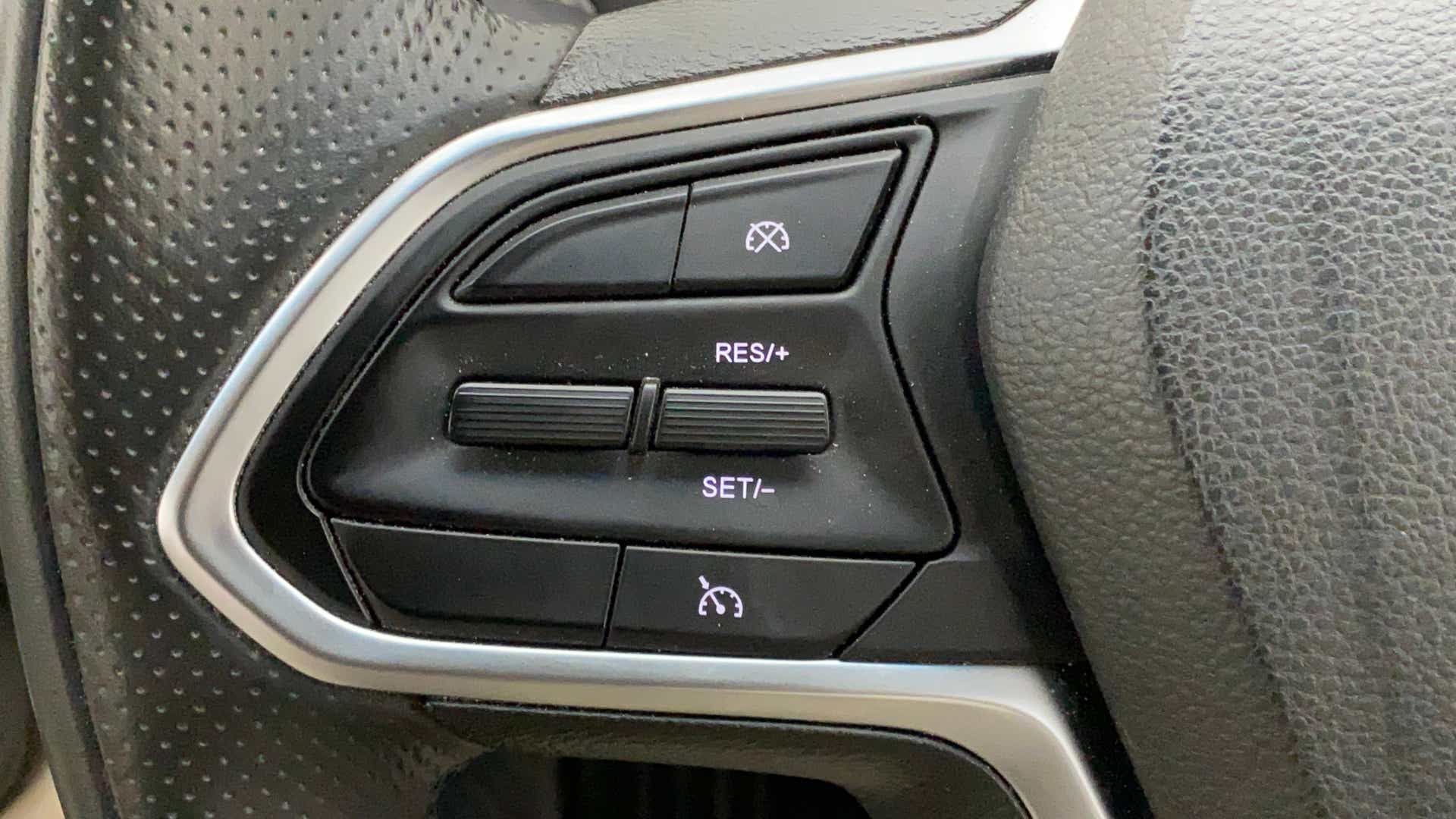 Steering wheel buttons of a MG Hector