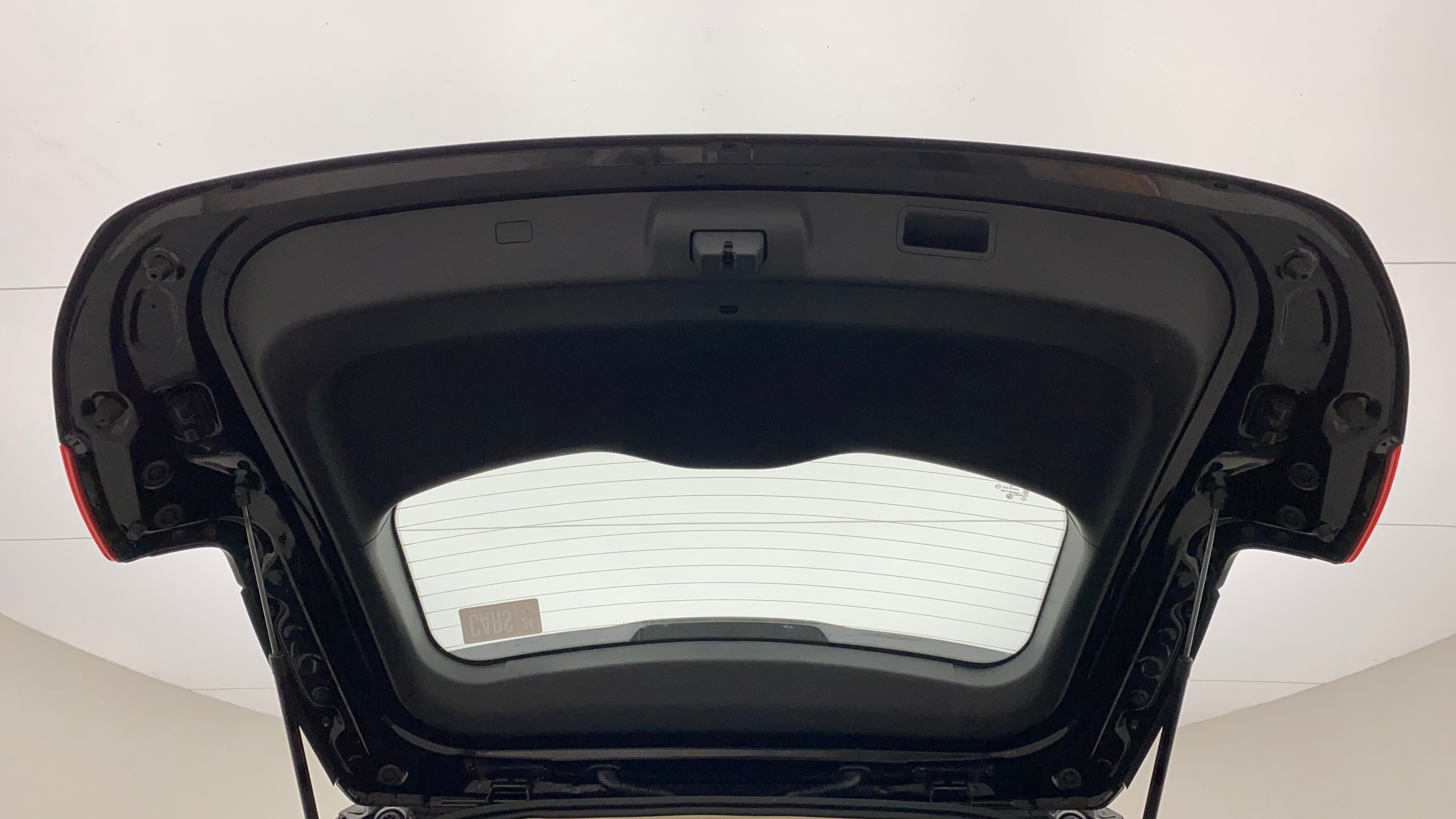 Interior view of the tailgate of an MG Hector