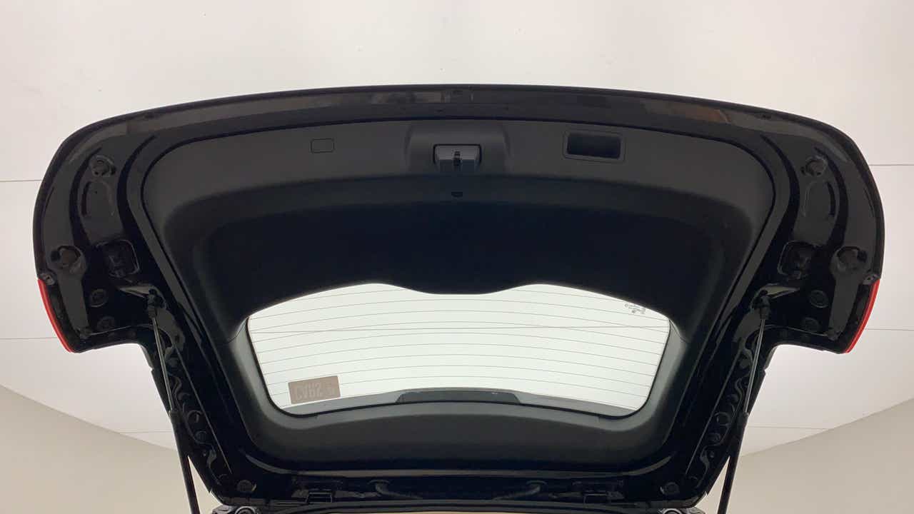 Interior view of the tailgate of an MG Hector