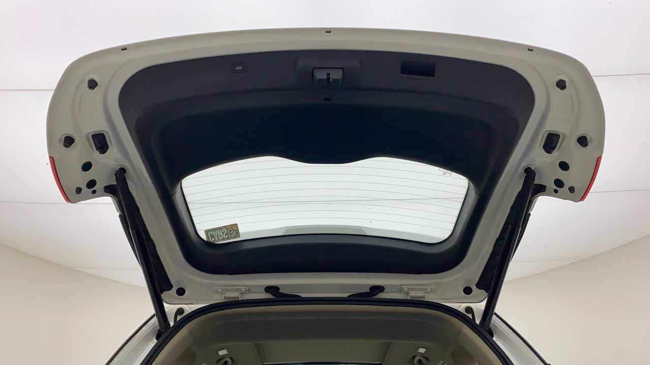 Open boot lid view of a MG Hector