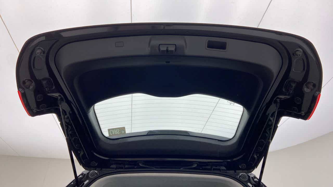 Open boot lid view of a MG Hector