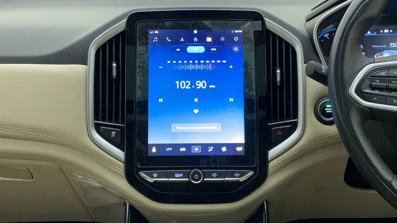 Interior dashboard view of a MG Hector