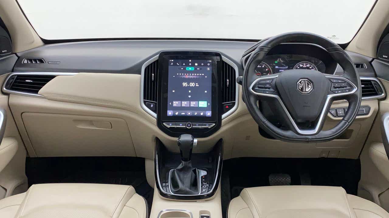 Interior dashboard view of a MG Hector