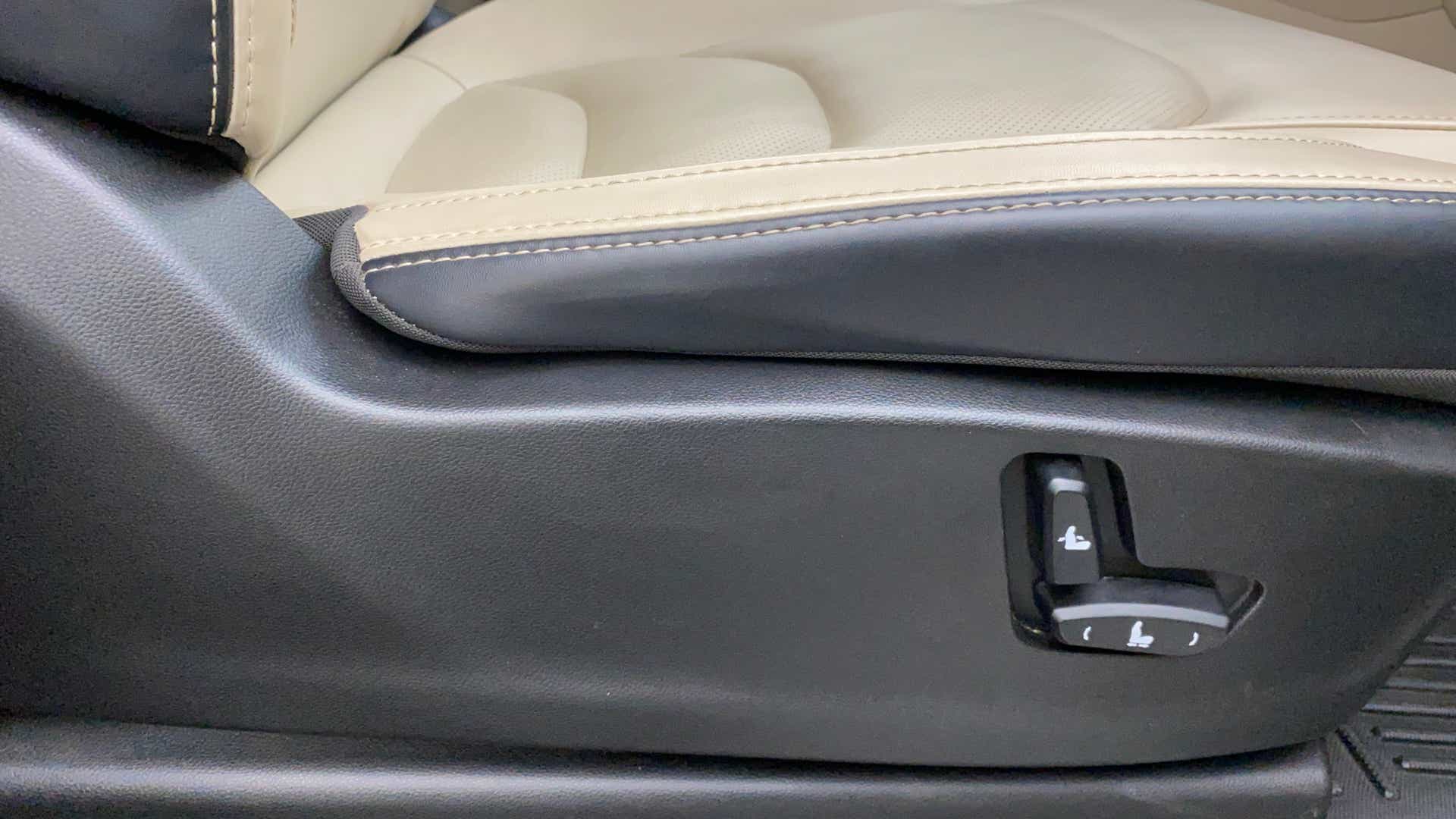 Seat adjustment controls of a MG Hector